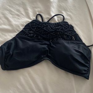 black knitted swim top from target